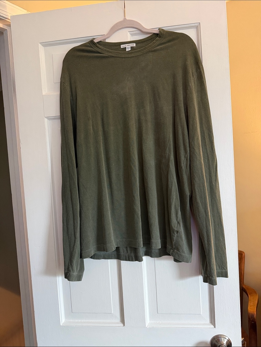 James Perse Olive Green Long-Sleeve Tee